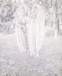 İki Melek, 1904 by Carlos Schwabe