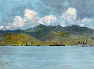 Savaş Gemilerimiz Santiago de Cuba yakınlarındaki Sahil Açıklarında, 3 Haziran 1898