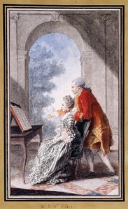 John Wilkes ve Bayan Gertrude Carmontelle, by Carmontelle