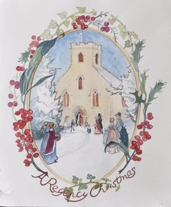 Regency Christmas, 2008 (kağıt üzerinde wc) by Caroline Hervey Bathurst