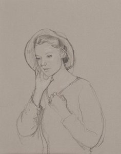 Elizabeth Bennet için Çalışma, 2011 by Caroline Hervey Bathurst