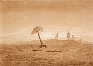 Mezarlı Peyzaj, c. 1835-1837 by Caspar David Friedrich