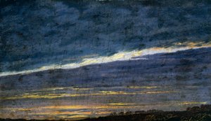 Bulutlu akşam gökyüzü by Caspar David Friedrich
