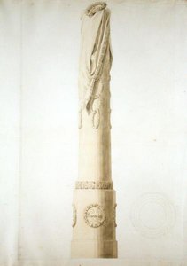 Bir Hatıra Sütunu için Tasarım (kağıt üzerinde kalem, kurşun kalem ve sepya) by Caspar David Friedrich