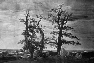 Dolmen by the Sea (kağıt üzerine kurşun kalem ve sepya mürekkebi) by Caspar David Friedrich