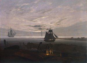 Baltık Denizi'nde Akşam, 1831 by Caspar David Friedrich