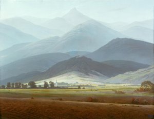 Dev Dağlar manzarası by Caspar David Friedrich