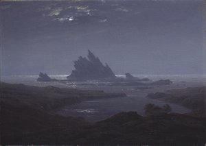 Deniz Kıyısında Kayalık Resif, c. 1824 by Caspar David Friedrich