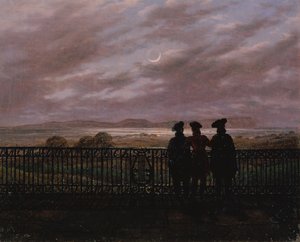 Şairler Vasily Andreyevich Zhukovsky (1783-1852), Sergeyevich Ivan Turgenev (1818-83) ve Aleksandr Ivanovich Turgenev (c.1784-1846), 1820