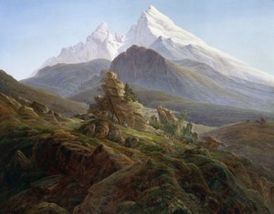 Watzmann (tuval üzerine yağlı boya) by Caspar David Friedrich