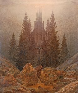 Dağlardaki haç by Caspar David Friedrich
