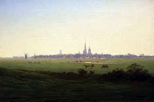 Greifswald yakınlarındaki çayırlar by Caspar David Friedrich