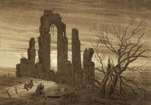 Kış - Gece - Yaşlılık ve Ölüm, günün zamanlarından ve insan döngüsünden yaşlar, 1803 by Caspar David Friedrich