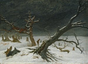 Kış manzarası by Caspar David Friedrich