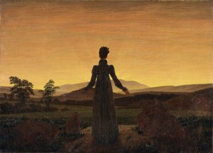 Yükselen Güneşten Önce Kadın, 1818 civarı by Caspar David Friedrich