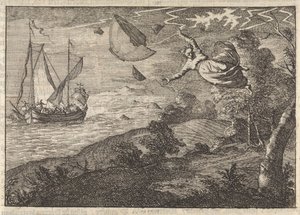 Malmö kıyısında kuvvetli rüzgar, 1679 by Caspar Luyken