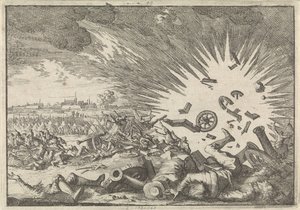 Namur kuşatması sırasında bir Fransız barut dergisinin patlaması, 1640