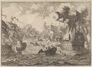 Cape La Hogue Deniz Savaşı, 1692 by Caspar Luyken