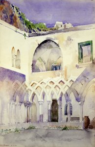 Avlu, Capucine Manastırı, Amalfi, 1898. by Cass Gilbert