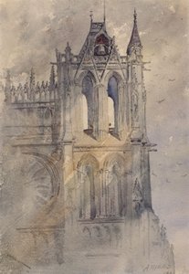 Güneybatı Kulesi, Amiens Katedrali, 1880. by Cass Gilbert