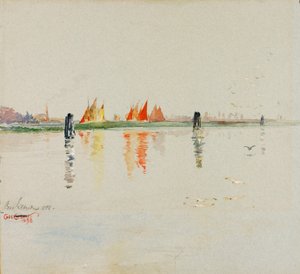 Lagün, Venedik, 1898. by Cass Gilbert