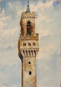 Palazzo Vecchio Kulesi, Floransa, İtalya, 1880.