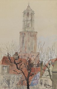 Utrecht Katedrali Kulesi, Hollanda, 1898. by Cass Gilbert