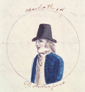 Charles I, c.1790 (kağıt üzerinde kalem & mürekkep ve wc)