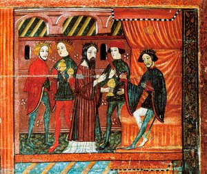 Kral Herod'un önünde Magi Kings, Bellver de Cerdany'den sunak