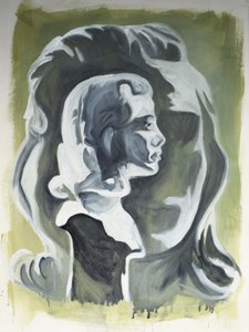 Çalıntı Yüz, 2020 (kağıt üzerine yağlıboya) by Cathy Lomax