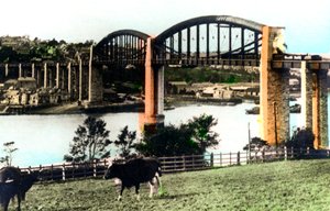 Royal Albert Köprüsü, Saltash, Cornwall, 1926.