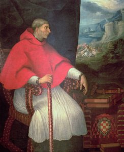 Kardinal Francisco Ximenez de Cisneros'un Portresi (1437-1517) by Caxesi or Caxete Eugenio Caxes