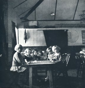Köy salonunda Londralı çocuklar için dersler, 1941