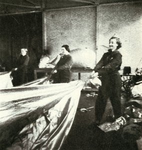 Baraj Balonlarının Tamiri, c1943. by Cecil Beaton