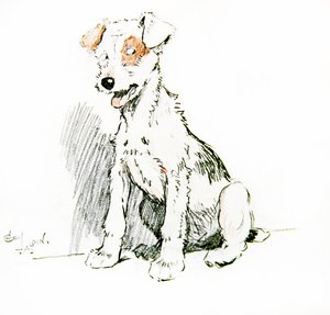 Evdeki Melek (kağıt üzerinde tebeşir) by Cecil Charles Windsor Aldin