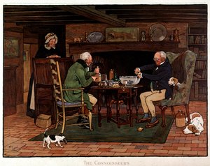 Uzmanlar İki İngiliz yumruk hazırlıyor. Cecil Aldin tarafından suluboya by Cecil Charles Windsor Aldin