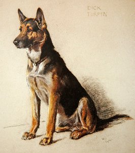 Dick Turpin (renkli kağıt üzerine pastel) by Cecil Charles Windsor Aldin