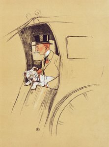 Hansom Cab (kağıt üzerinde tebeşir ve pastel boya) by Cecil Charles Windsor Aldin