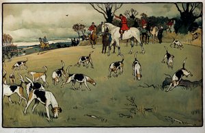 Avlanma Sahnesi, Bir İz Suluboya, Cecil Aldin (1870-1935) 19. yüzyıl Özel Koleksiyonu by Cecil Charles Windsor Aldin
