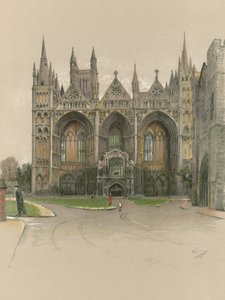 Peterborough Katedrali by Cecil Charles Windsor Aldin