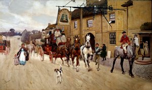 Cecil Aldin (1870-1935) 19. yüzyıl Özel Koleksiyonu Stilton Suluboya