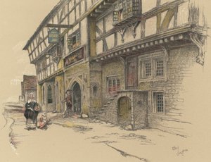 George Inn, Norton St Philip by Cecil Charles Windsor Aldin