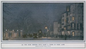 Alacakaranlık karanlığa doğru derinleşirken - Park Lane