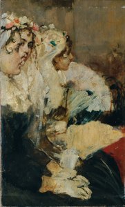 Kilisede ilmihal incelemesi, Disputa için yağlı boya çizimi by Cecil van Haanen