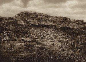 Meksika: Zacatecas, La Quemada kalıntıları (s/b fotoğraf)