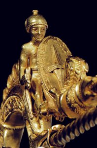 Çok önemli La Tene savaşçı fibula, detay (altın) (ayrıca bkz. 1065822-6) by Celtic