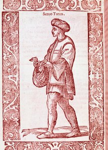 “” Eski ve modern alışkanlıklardan ”1590 (gravür) “Türk serf kıyafeti” by Cesare (after) Vecellio