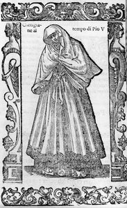 Rönesans: Papa Pius V (1566-1572) zamanında bir fahişe. Cesare Vecellio