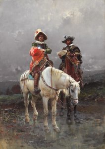 Beyaz Atlı Bir Süvari, 1890