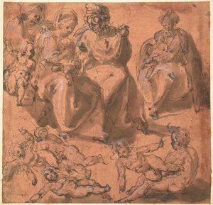 Kutsal Aile Çalışmaları by Cesare Pollini